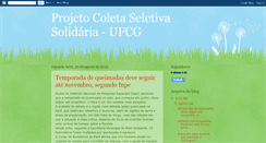 Desktop Screenshot of coletaseletivasolidaria.blogspot.com