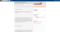 Desktop Screenshot of orlandoeastbaptistchurch.blogspot.com