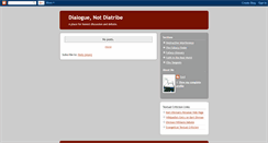 Desktop Screenshot of dialoguenotdiatribe.blogspot.com