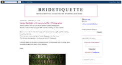 Desktop Screenshot of bridetiquette.blogspot.com