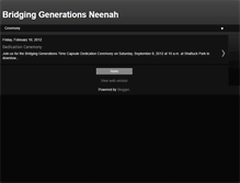 Tablet Screenshot of bridginggenerationsneenah.blogspot.com