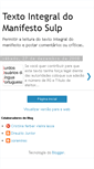 Mobile Screenshot of abaixoassinadomanifestosulp.blogspot.com