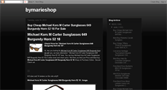 Desktop Screenshot of bymarieshop.blogspot.com