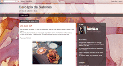 Desktop Screenshot of cardapiodesabores.blogspot.com