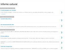 Tablet Screenshot of informecultural.blogspot.com