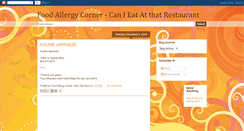 Desktop Screenshot of foodallergycorner.blogspot.com