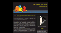 Desktop Screenshot of faut-pas-pousser.blogspot.com