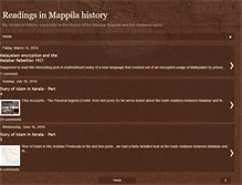 Tablet Screenshot of mappilahistory.blogspot.com