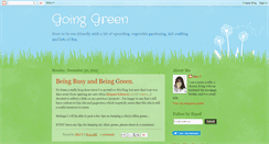 Desktop Screenshot of mygoinggreenblog.blogspot.com