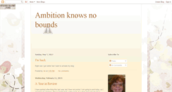 Desktop Screenshot of ambitionknowsnobounds.blogspot.com