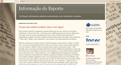 Desktop Screenshot of informacaodoesporte.blogspot.com