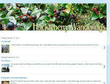 Tablet Screenshot of huckleberrywanderings.blogspot.com