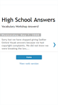 Mobile Screenshot of highschoolanswers.blogspot.com