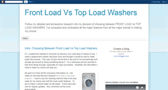 Desktop Screenshot of frontloadvstoploadwashers.blogspot.com