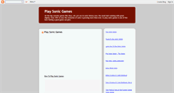 Desktop Screenshot of play-sonic-games.blogspot.com