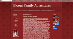 Desktop Screenshot of bloomfamilyadventures.blogspot.com