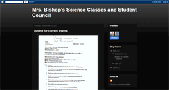 Desktop Screenshot of mrsbishopsscienceclass.blogspot.com