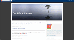 Desktop Screenshot of ourlifeatrandom.blogspot.com
