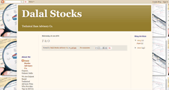 Desktop Screenshot of dalalstocks.blogspot.com