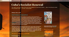 Desktop Screenshot of cubasocialistrenewal.blogspot.com
