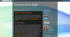 Desktop Screenshot of intranetsdoneright.blogspot.com