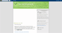 Desktop Screenshot of bearintellect.blogspot.com