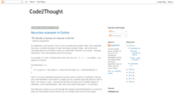 Desktop Screenshot of code2thought.blogspot.com