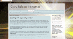 Desktop Screenshot of gloryreleaseministries.blogspot.com