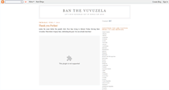 Desktop Screenshot of banthevuvuzela.blogspot.com