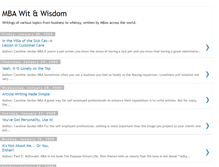 Tablet Screenshot of mba-wisdom.blogspot.com