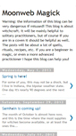 Mobile Screenshot of moonwebmagick.blogspot.com