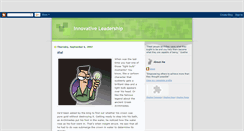 Desktop Screenshot of innovativeleadership.blogspot.com