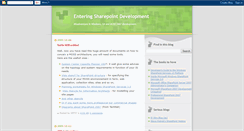 Desktop Screenshot of enteringsharepointdevelopment.blogspot.com