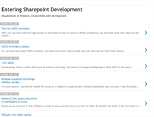 Tablet Screenshot of enteringsharepointdevelopment.blogspot.com
