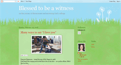 Desktop Screenshot of blessed-to-be-a-witness.blogspot.com