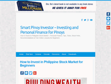 Tablet Screenshot of investinginthephilippinesstockmarket.blogspot.com