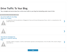 Tablet Screenshot of drivetraffictoyourblog.blogspot.com