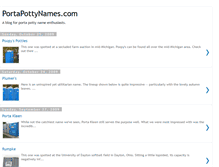 Tablet Screenshot of portapottynames.blogspot.com