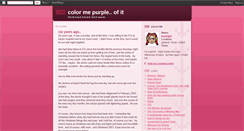 Desktop Screenshot of colormepurpleofit.blogspot.com
