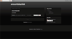 Desktop Screenshot of ensortskarlek.blogspot.com