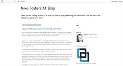 Desktop Screenshot of mikefostera1group.blogspot.com