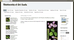 Desktop Screenshot of biodiversityofsrilanka.blogspot.com
