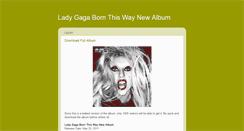 Desktop Screenshot of ladygagabornthiswaynewalbum.blogspot.com