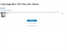 Tablet Screenshot of ladygagabornthiswaynewalbum.blogspot.com