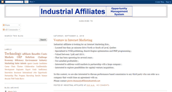 Desktop Screenshot of industrialaffiliates.blogspot.com