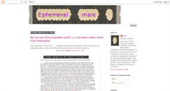 Desktop Screenshot of ephemeral-male.blogspot.com