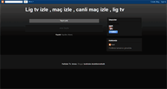 Desktop Screenshot of ligtvizlemacizlecanlimacizle.blogspot.com