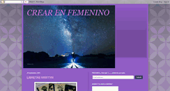 Desktop Screenshot of crearenfemenino.blogspot.com