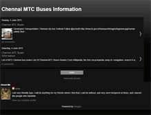 Tablet Screenshot of chennaimtcbuses.blogspot.com