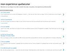 Tablet Screenshot of monexperiencequebecoise.blogspot.com